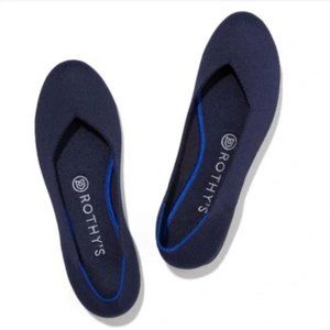 Rothy's Maritime Navy The Flat Round Toe Slip on Shoes